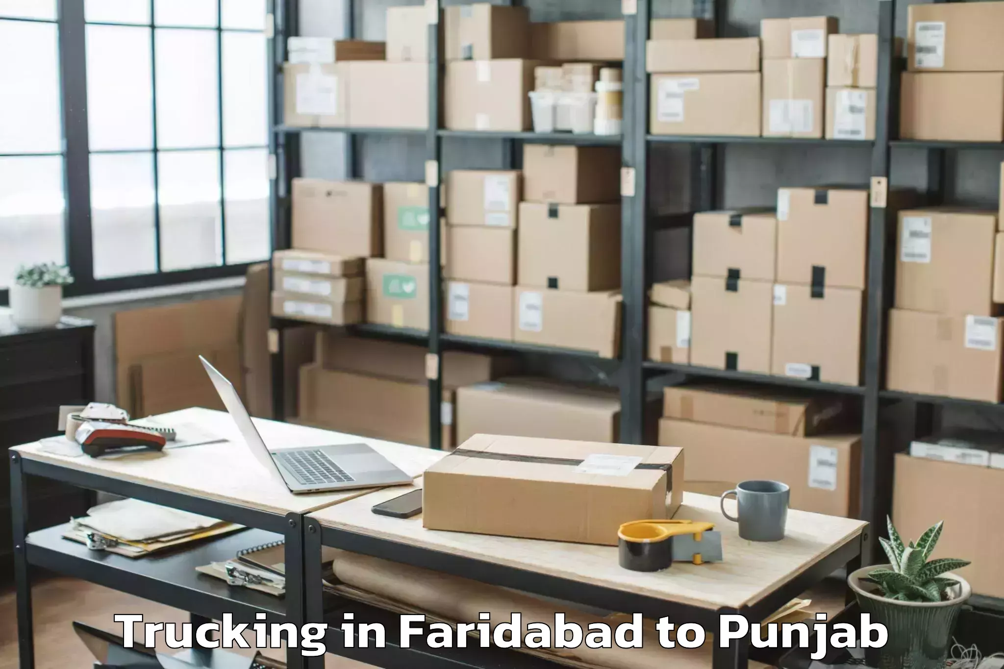 Top Faridabad to Gidderbaha Trucking Available